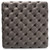 Verene Glam And Luxe Grey Velvet Fabric Upholstered Gold Finished Square Cocktail Ottoman TSF-6690-Grey/Gold-Otto