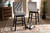 Gregory Modern Transitional Light Grey Velvet Fabric Upholstered And Dark Brown Finished Wood 2-Piece Swivel Bar Stool Set Set BBT5372-Light Grey Velvet/Wenge-BS