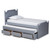 Mariana Traditional Transitional Grey Finished Wood Twin Size 3-Drawer Storage Bed With Pull-Out Trundle Bed Mariana-Grey-3DW-Twin