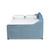 Freda Transitional And Contemporary Light Blue Velvet Fabric Upholstered And Button Tufted Full Size Daybed With Trundle Freda-Light Blue Velvet-Daybed-F/T