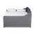 Freda Transitional And Contemporary Grey Velvet Fabric Upholstered And Button Tufted Queen Size Daybed With Trundle Freda-Grey Velvet-Daybed-Q/T