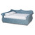 Abbie Traditional And Transitional Light Blue Velvet Fabric Upholstered And Crystal Tufted Full Size Daybed Abbie-Light Blue Velvet-Daybed-Full