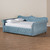 Abbie Traditional And Transitional Light Blue Velvet Fabric Upholstered And Crystal Tufted Full Size Daybed Abbie-Light Blue Velvet-Daybed-Full