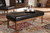 Arvid Mid-Century Modern Dark Brown Faux Leather Upholstered Wood Dining Bench Bbt8051-Dark Brown/Walnut-Bench BBT8051-Dark Brown/Walnut-Bench By Baxton Studio