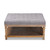 Kelly Modern And Rustic Grey Linen Fabric Upholstered And Greywashed Wood Cocktail Ottoman JY-0001-Grey/Greywashed-Otto