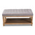 Lindsey Modern And Rustic Grey Linen Fabric Upholstered And Greywashed Wood Cocktail Ottoman JY-0002-Grey/Greywashed-Otto