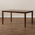 Eveline Modern And Contemporary Walnut Brown Finished Rectangular Wood Dining Table RH7008T-Walnut-DT