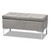 Mabel Modern And Contemporary Transitional Grey Velvet Fabric Upholstered Silver Finished Storage Ottoman WS-20093-Grey Velvet/Silver-Otto