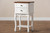 Darla Classic And Traditional French White And Cherry Brown Finished Wood 2-Drawer Nightstand JY-132041-2DW NS