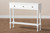 Calvin Classic And Traditional French Farmhouse White Finished Wood 3-Drawer Entryway Console Table WERPL-02-White-Console