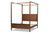 Veronica Modern And Contemporary Walnut Brown Finished Wood Queen Size Platform Canopy Bed MG0021-1-Walnut-Queen