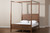 Veronica Modern And Contemporary Walnut Brown Finished Wood King Size Platform Canopy Bed MG0021-1-Walnut-King