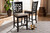 Devon Modern And Contemporary Sand Fabric Upholstered And Espresso Brown Finished Wood 2-Piece Counter Height Pub Chair Set RH310P-Sand/Dark Brown-PC