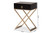 Patricia Modern And Contemporary Black Finished Wood And Powder Coated Brass Effect Metal 1-Drawer Nightstand JY1956-NS