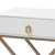 Patricia Modern And Contemporary White Finished Wood And Powder Coated Brass Effect Metal 1-Drawer Nightstand JY1957-NS