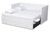 Thomas Classic And Traditional White Finished Wood Expandable Twin Size To King Size Daybed With Storage Drawers MG0032-White-3DW-Daybed