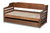 Jameson Modern And Transitional Walnut Brown Finished Expandable Twin Size To King Size Daybed With Storage Drawer MG0033-1-Walnut-Daybed