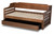Jameson Modern And Transitional Walnut Brown Finished Expandable Twin Size To King Size Daybed With Storage Drawer MG0033-1-Walnut-Daybed