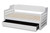 Jameson Modern And Transitional White Finished Expandable Twin Size To King Size Daybed With Storage Drawer MG0033-1-White-Daybed