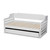 Jameson Modern And Transitional White Finished Expandable Twin Size To King Size Daybed With Storage Drawer MG0033-1-White-Daybed