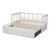 Kendra Modern And Contemporary White Finished Expandable Twin Size To King Size Daybed With Storage Drawers MG0035-White-3DW-Daybed