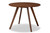 Alana Mid-Century Modern Transitional Walnut Brown Finished Round Wood Dining Table Hexa-Walnut-Round DT
