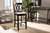 Calista Modern And Contemporary Sand Fabric Upholstered And Espresso Brown Finished Wood 2-Piece Bar Stool Set RH316B-Sand/Dark Brown-BS
