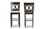 Carson Modern And Contemporary Sand Fabric Upholstered And Espresso Brown Finished Wood 2-Piece Bar Stool Set RH315B-Sand/Dark Brown-BS
