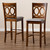 Carson Modern And Contemporary Grey Fabric Upholstered And Walnut Brown Finished Wood 2-Piece Bar Stool Set RH315B-Grey/Walnut-BS