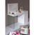 27" White Glass Floating Vanity With A Mirror (284428)