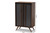 Naoki Modern And Contemporary Two-Tone Grey And Walnut Finished Wood 2-Door Shoe Cabinet LV15SC15150-Columbia/Dark Grey-Shoe Cabinet