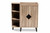 Wales Modern And Contemporary Rustic Oak Finished Wood 2-Door Shoe Storage Cabinet With Open Shelves Wales-Shoe Cabinet-Open Shelf