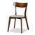 Iora Mid-Century Modern Transitional Light Grey Fabric Upholstered And Walnut Brown Finished Wood 4-Piece Dining Chair Set Iora-Smoke/Walnut-DC