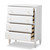 Naomi Classic And Transitional White Finished Wood 4-Drawer Bedroom Chest MG0038-White-4DW-Chest