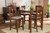 Lenoir Modern And Contemporary Grey Fabric Upholstered Walnut Brown Finished 5-Piece Wood Pub Set RH315P-Grey/Walnut-5PC Pub Set