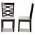 Lanier Modern And Contemporary Grey Fabric Upholstered Espresso Brown Finished Wood 2-Piece Dining Chair Set RH318C-Grey/Dark Brown-DC-2PK