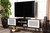 Meike Mid-Century Modern Two-Tone Walnut Brown And White Finished Wood Tv Stand LV14TV14120WI-Columbia/White-TV