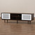 Meike Mid-Century Modern Two-Tone Walnut Brown And White Finished Wood Tv Stand LV14TV14120WI-Columbia/White-TV