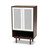 Meike Mid-Century Modern Two-Tone Walnut Brown And White Finished Wood 2-Door Shoe Cabinet LV14SC14150WI-Columbia/White-Shoe Cabinet