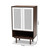 Meike Mid-Century Modern Two-Tone Walnut Brown And White Finished Wood 2-Door Shoe Cabinet LV14SC14150WI-Columbia/White-Shoe Cabinet