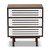 Meike Mid-Century Modern Two-Tone Walnut Brown And White Finished Wood 3-Drawer Nightstand LV14COD14230WI-Columbia/White-3DW-Nightstand