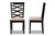 Lanier Modern And Contemporary Sand Fabric Upholstered Dark Brown Finished 2-Piece Wood Dining Chair Set RH318C-Sand/Dark Brown-DC-2PK