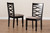 Lanier Modern And Contemporary Sand Fabric Upholstered Dark Brown Finished 2-Piece Wood Dining Chair Set RH318C-Sand/Dark Brown-DC-2PK