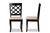 Verner Modern And Contemporary Sand Fabric Upholstered Dark Brown Finished 2-Piece Wood Dining Chair Set RH330C-Sand/Dark Brown-DC-2PK