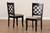 Verner Modern And Contemporary Sand Fabric Upholstered Dark Brown Finished 2-Piece Wood Dining Chair Set RH330C-Sand/Dark Brown-DC-2PK