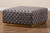 Noah Luxe And Glam Grey Velvet Fabric Upholstered And Gold Finished Square Cocktail Ottoman TSF-6709-Grey/Gold-Otto