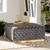 Noah Luxe And Glam Grey Velvet Fabric Upholstered And Gold Finished Square Cocktail Ottoman TSF-6709-Grey/Gold-Otto