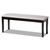 Teresa Modern And Contemporary Transitional Grey Fabric Upholstered And Dark Brown Finished Wood Dining Bench RH037-Grey/Dark Brown-Dining Bench