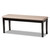Teresa Modern And Contemporary Transitional Sand Fabric Upholstered And Dark Brown Finished Wood Dining Bench RH037-Sand/Dark Brown-Dining Bench