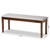 Teresa Modern And Contemporary Transitional Grey Fabric Upholstered And Walnut Brown Finished Wood Dining Bench RH037-Grey/Walnut-Dining Bench